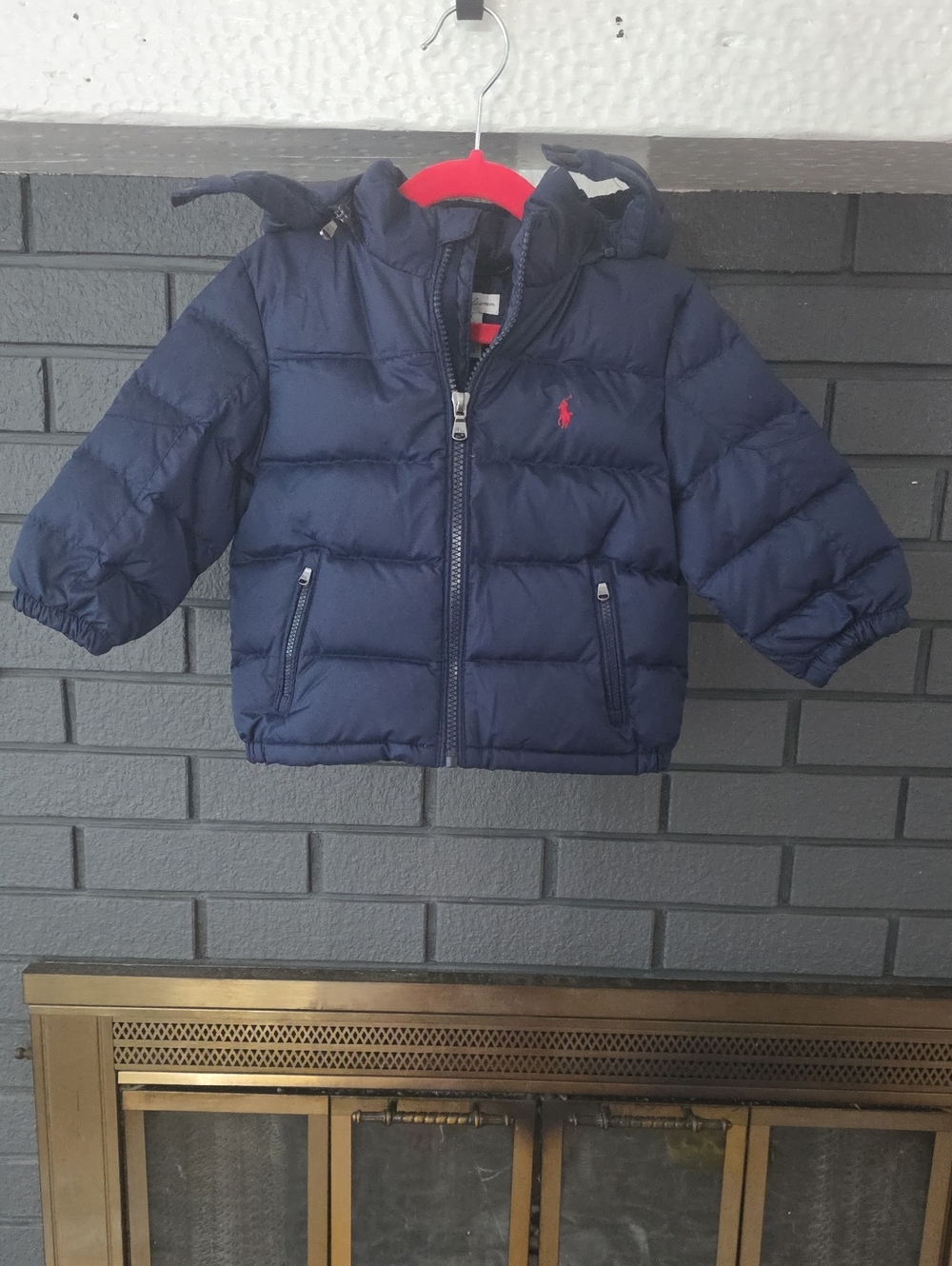 Ralph Lauren Hooded Down Puffer Jacket Boys 18M Blue